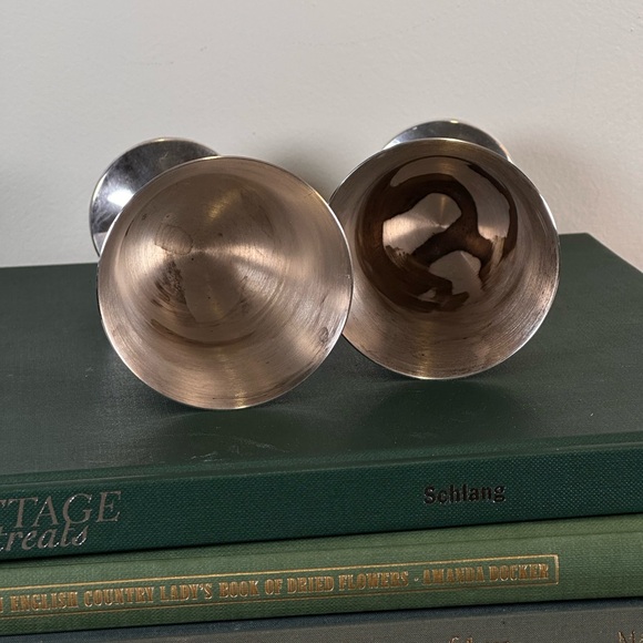 Vintage Antique Salem Portugal Silver Wine Goblets Chalice European - Picture 2 of 6